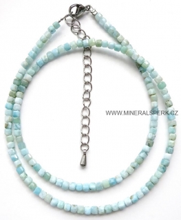 Elegantní náhrdelník z minerálu larimar
