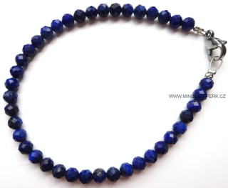 Elegantní náramek z broušeného minerálu lapis lazuli