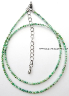 Elegantní náhrdelník z broušeného minerálu variscit