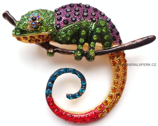 Elegantní brož - chameleon
