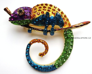 Elegantní brož - chameleon