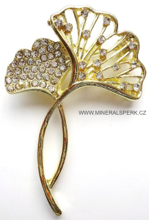 Elegantní brož - ginko biloba