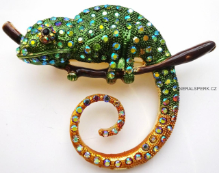 Elegantní brož - chameleon