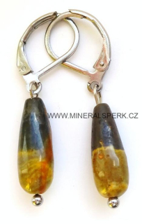 Elegantní náušnice z minerálu čmeláčí jaspis