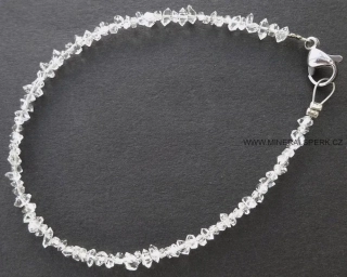 Luxusní náramek z přírodních krystalů minerálu Herkimer
