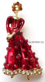 Elegantní brož - tanečnice - baletka