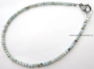 Elegantní náramek z broušeného minerálu larimar
