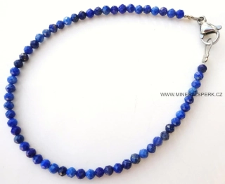 Elegantní náramek z broušeného minerálu lapis lazuli