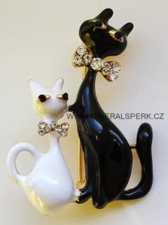 Elegantní brož - kočka