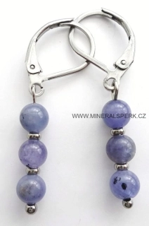 Elegantní náušnice z minerálu tanzanit