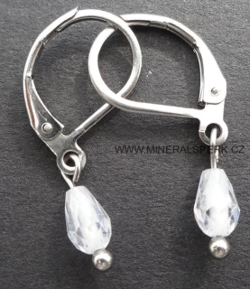 Elegantní náušnice z broušeného minerálu zirkon 