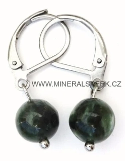 Elegantní náušnice z minerálu serafinit