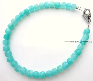 Elegantní náramek z broušeného minerálu amazonit