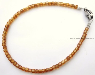 Elegantní náramek z broušeného minerálu granát - spessartin
